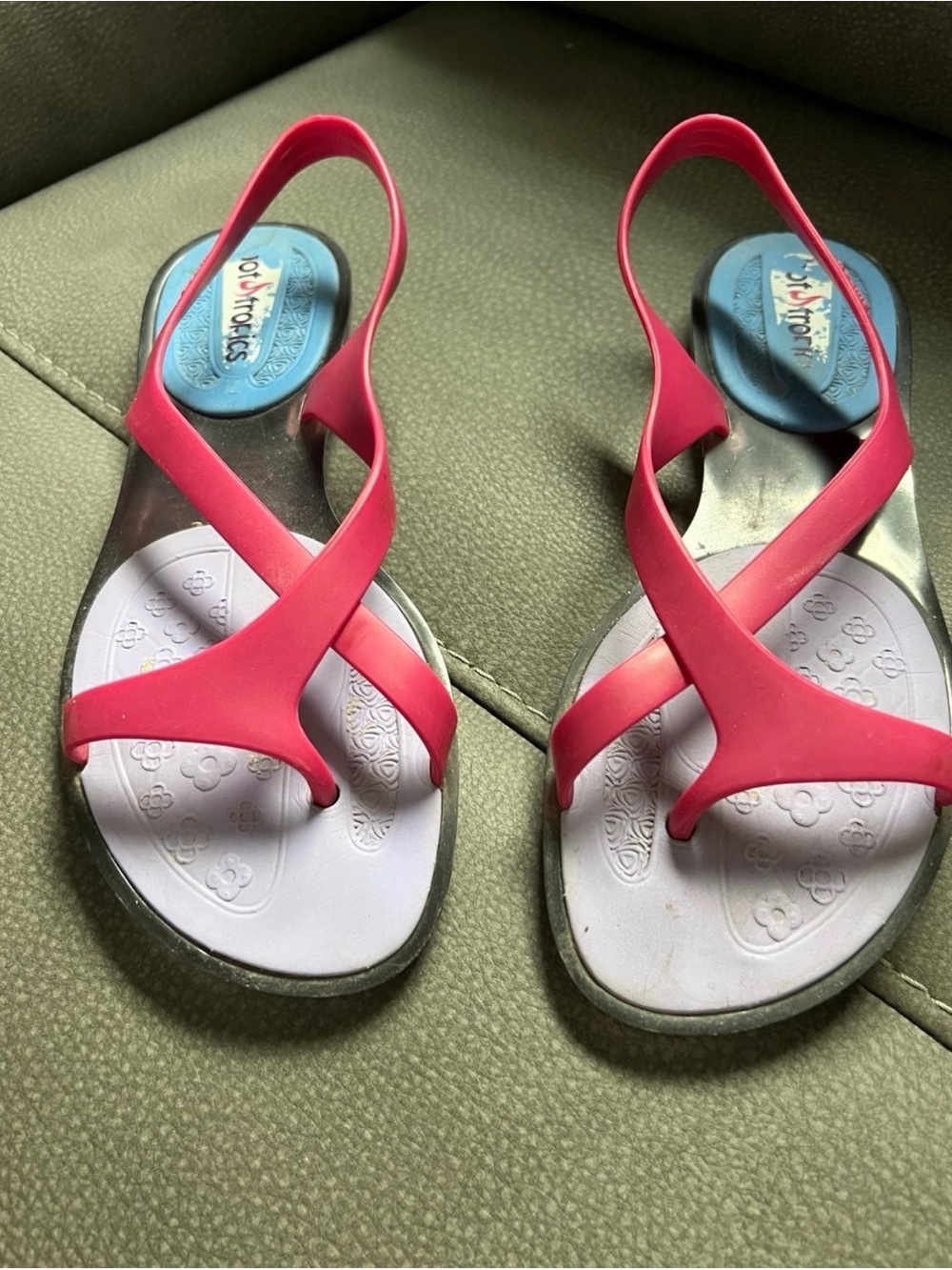 Women’s Bright Pink Crisscross Slingback Sandals